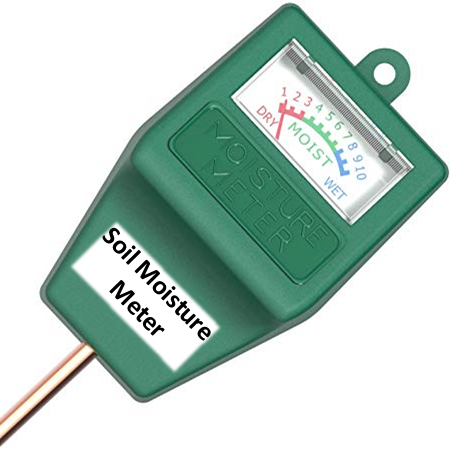 Mositure meter to measure soil dampness.Potted Desert